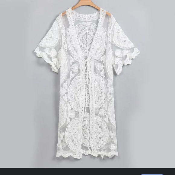 Women’s Long Sleeve Dress All white Beachwear Cover Up One Size main image 0